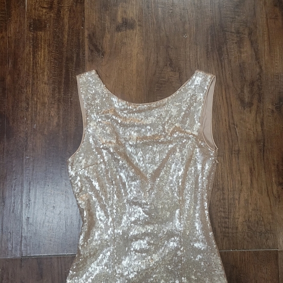 Blush Pink Sequin Backless Mini Dress - Picture 6 of 8